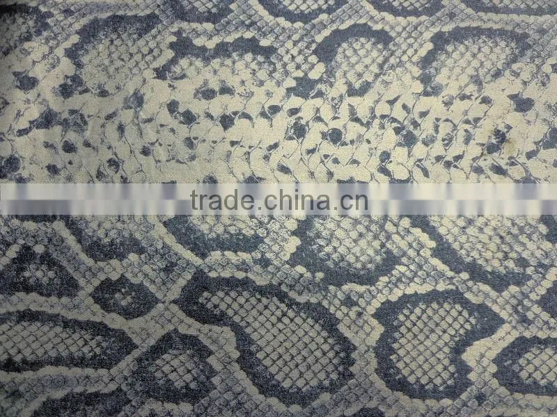 Digital Animal Printing Cotton Lycra Fabric in Denim