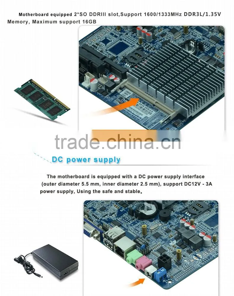 9*USB thin client mini motherboard without COM port support win7/8/10 linux system
