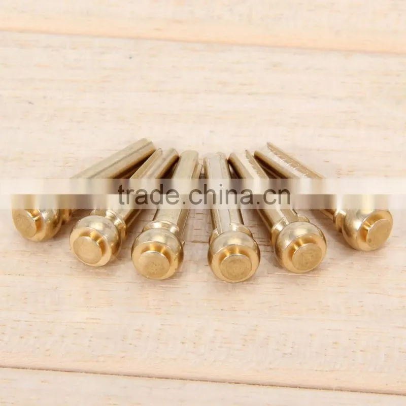 Metal Acoustic Guitar Bridge Pins Guitar Strings Fixed Cone String Pins String Nails Pure Copper 27*8*8mm Professional