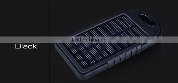 China hot sell product waterproof mobile phone solar power bank charger 8000mah
