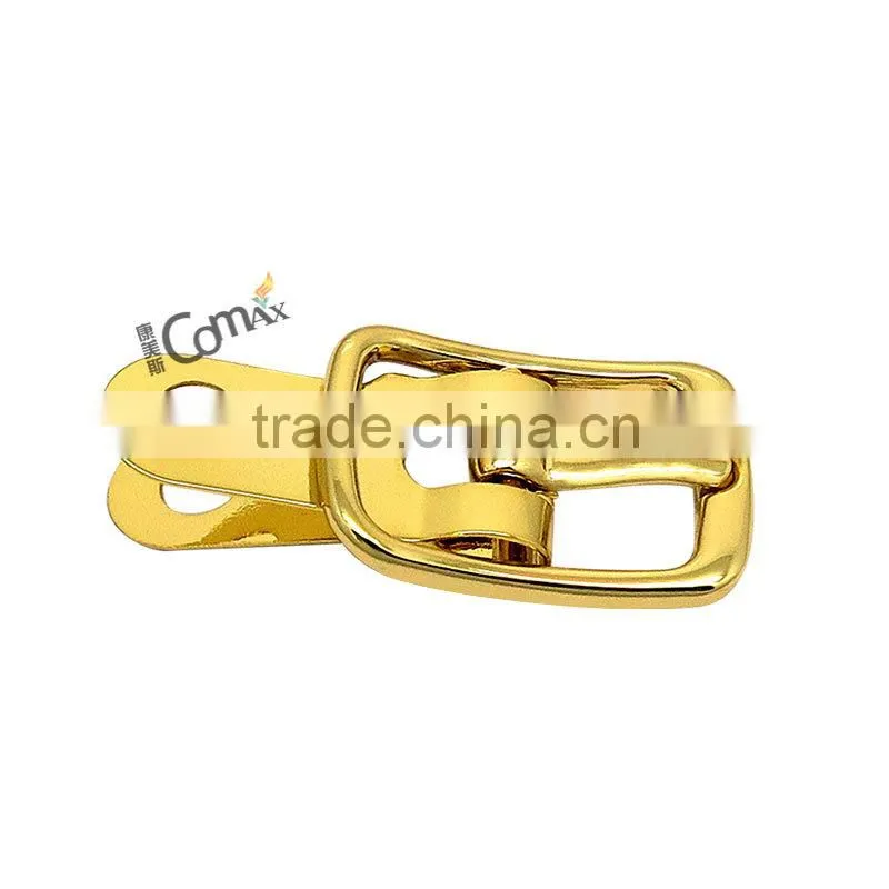 Fashion shiny gold custom metal ladies shoes buckles