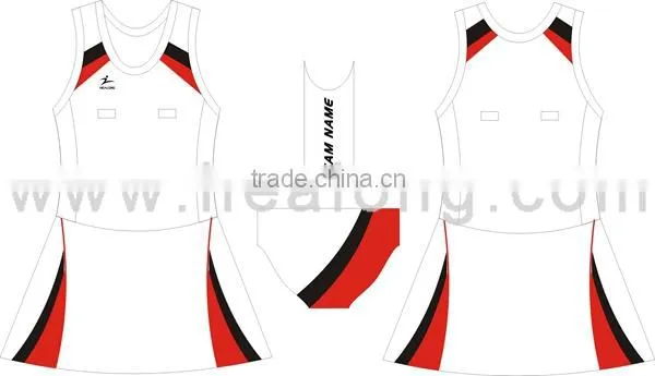 Latest sublimation netball dresses design