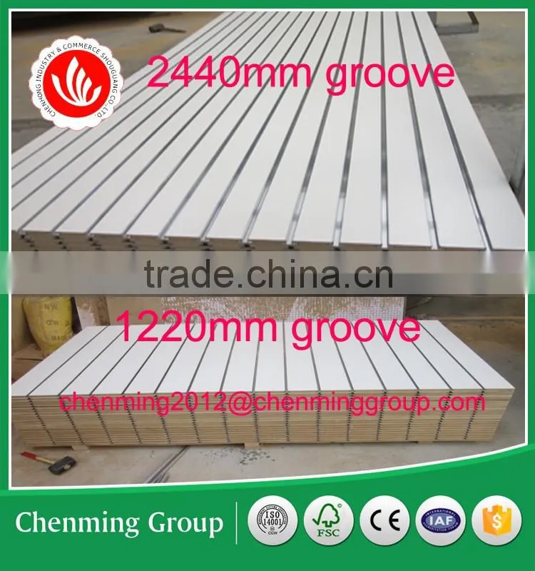White mdf slatwall panel