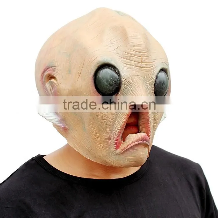 Scary Halloween Costume Alien Latex Head Mask for Party