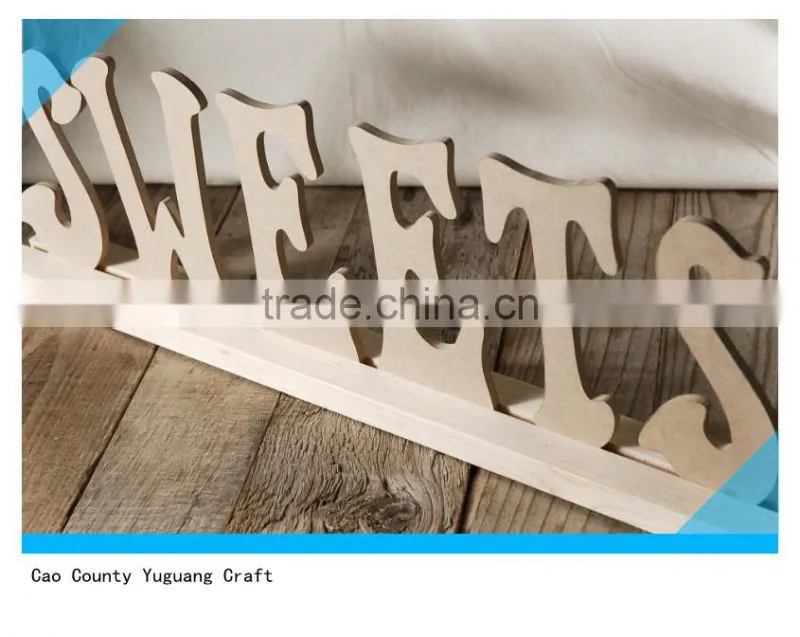 Wood Sign "SWEETS" letter
