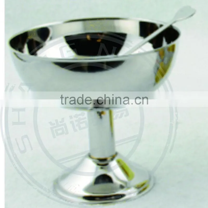 tall stainless steel salad cup, salad bowl