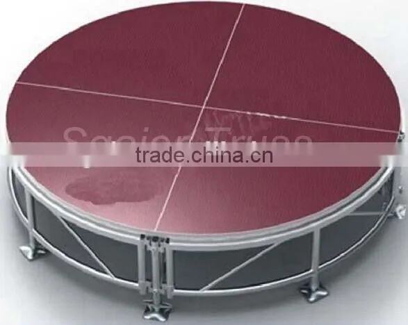 2016 best sale Circle Aluminum Glass Stage Transparent Stage