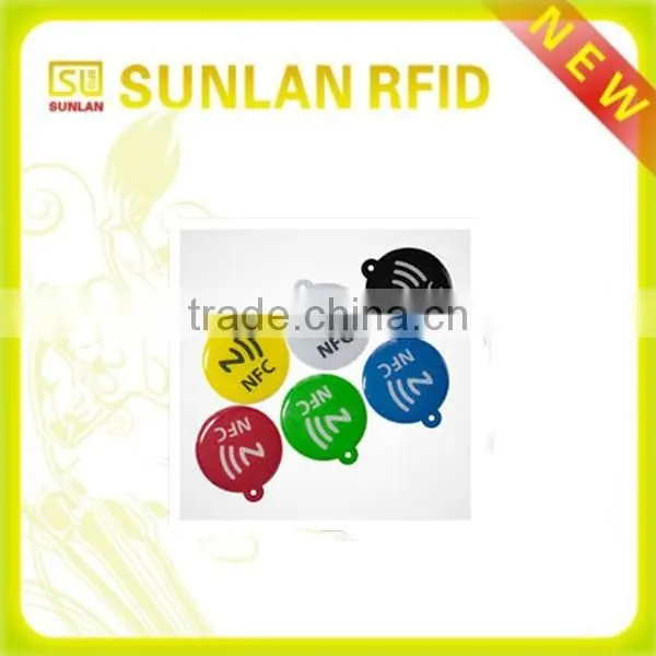 high quality round szie 13.56Mhz hf rfid smart tags with ntag213 for mobile phone(professional maunfacuturer)
