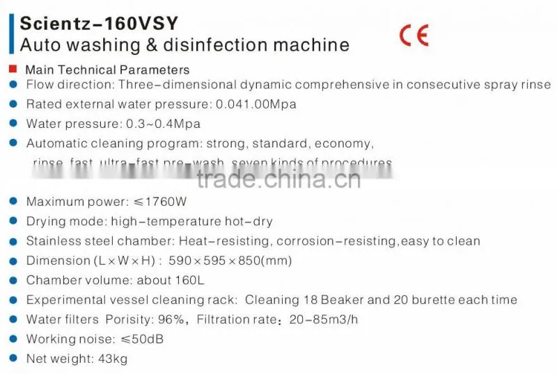 scientz-160VSY auto washing and disinfection machine