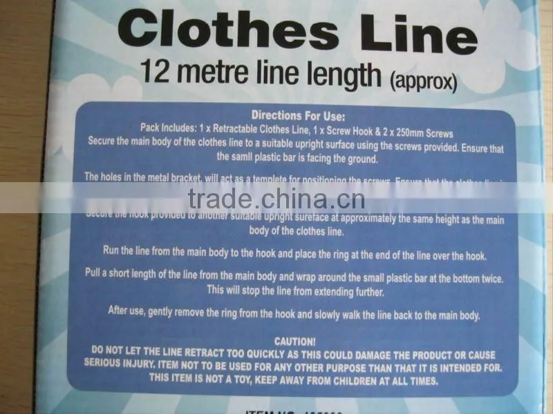 Retractable clothes line