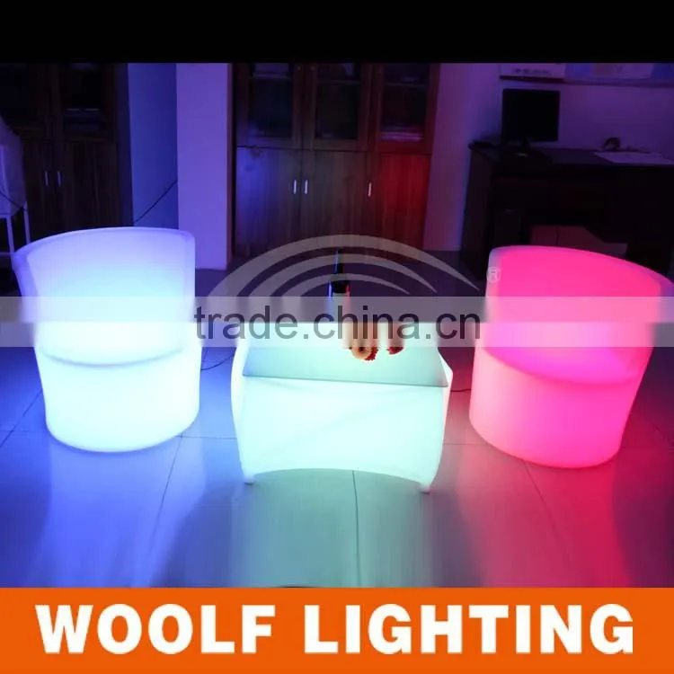 modern illuminated RGB high table LED cube coffee table