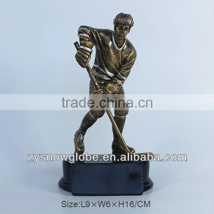 Customized resin hockey trophy