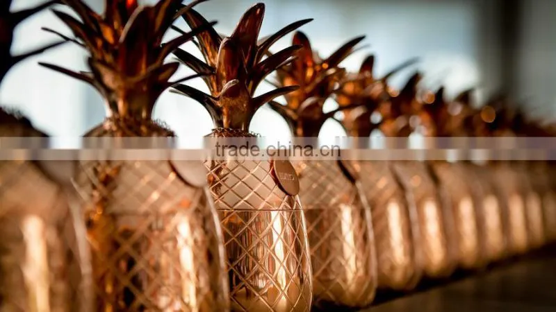 Rose Gold Pineapple Cocktail Mug, Pineapple Ice Bucket For Bar