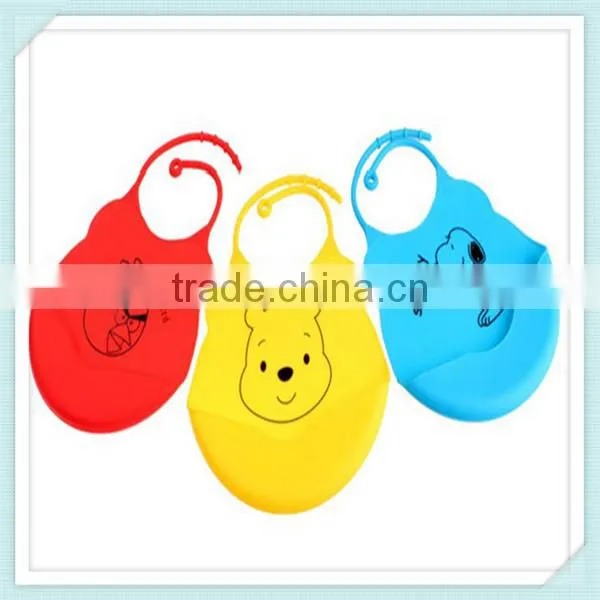 FDA food garde cartoon silicone baby bibs