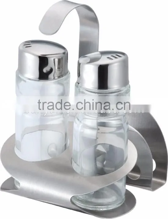 Kitchenware Glass Stainless Steel Cruet Oil Vinegar Bottle Sauce Caster Oil and Vinegar