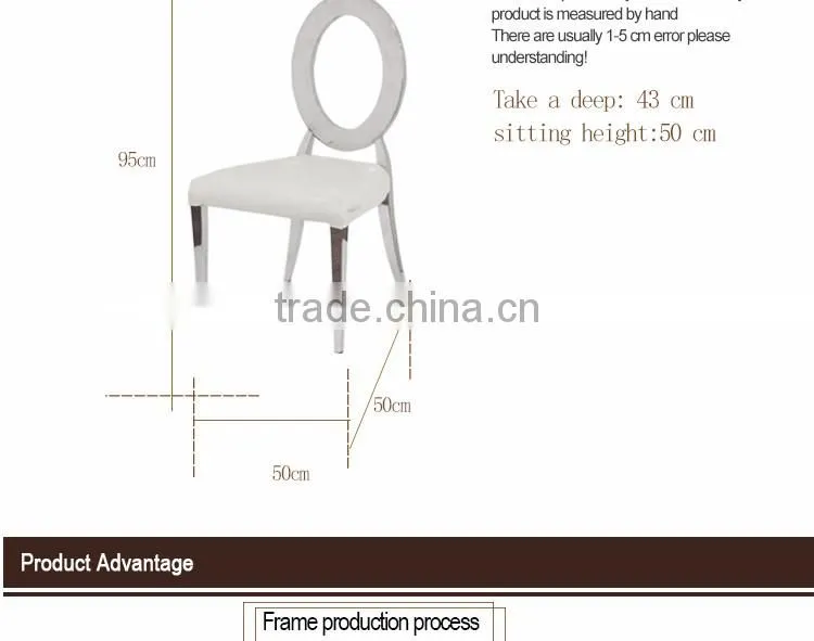 stainless steel metal leather dining chairs