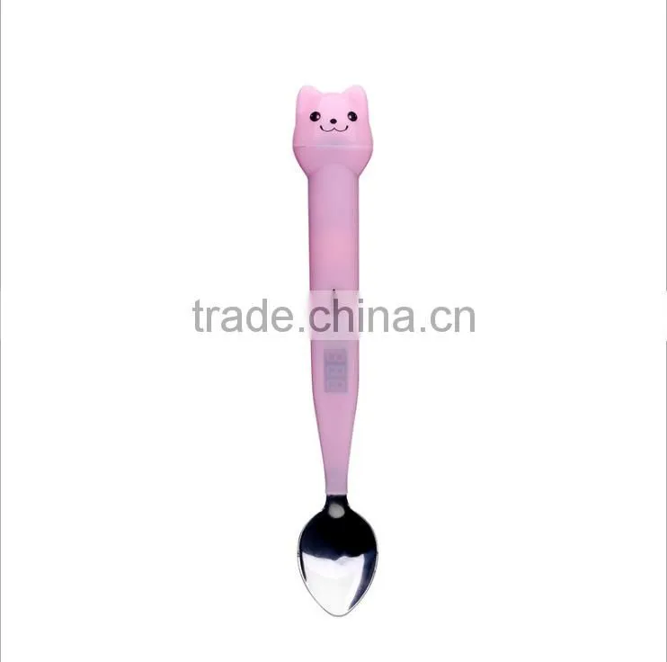 Creative Smart LED Thermometric Spoon, 304 Stainless Steel Spoon For Baby Use