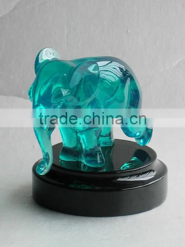Custom antique transparent resin miniature wedding favors gifts elephant