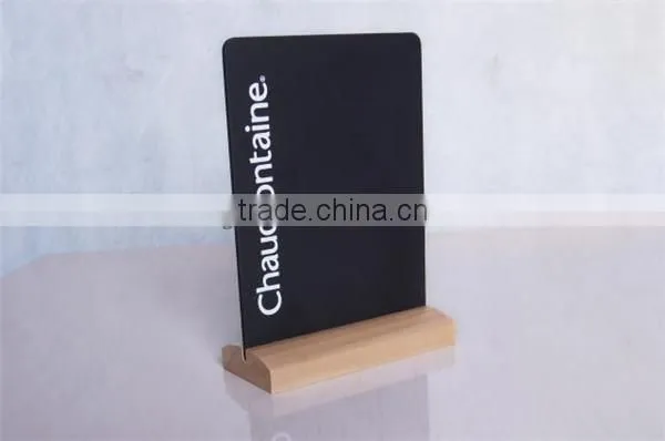 Free Standing Wooden Chalkboard With Wooden Stand For Advertisement Chalkboard Showing