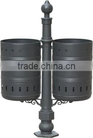 Arlau outdoor galvanized steel garden dustbin