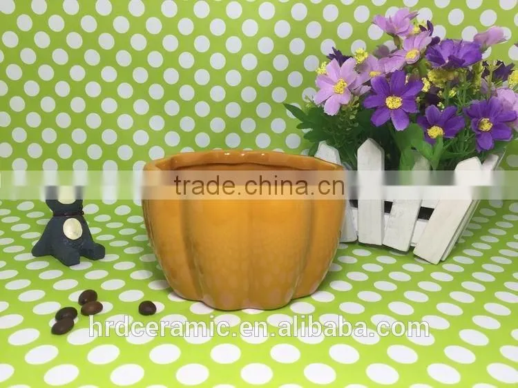 China on sale stocked pumpkin shape bowl ceramic soup bowls