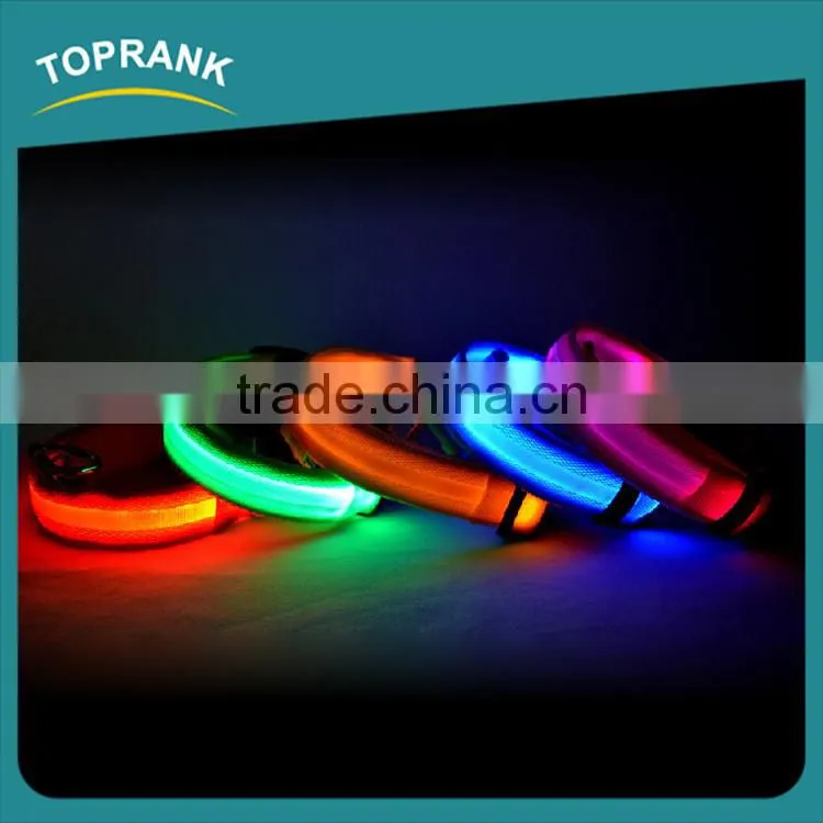 Cheap wholesale luminous led dog collar making supplies pet supply