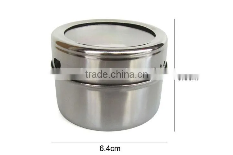 SS mini cylinder magnet tin cans for spice /herb