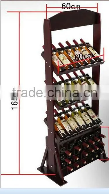 Best-selling color painting large wooden wine rack