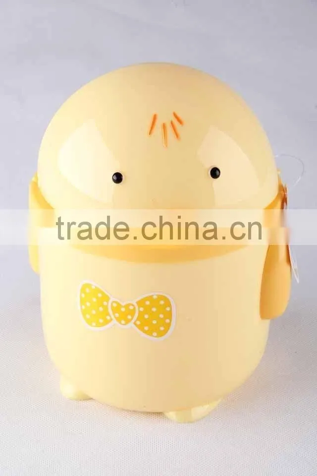 Household Garbage Can/Desktop bin With Cartoon Patterns Plastic Trash Can