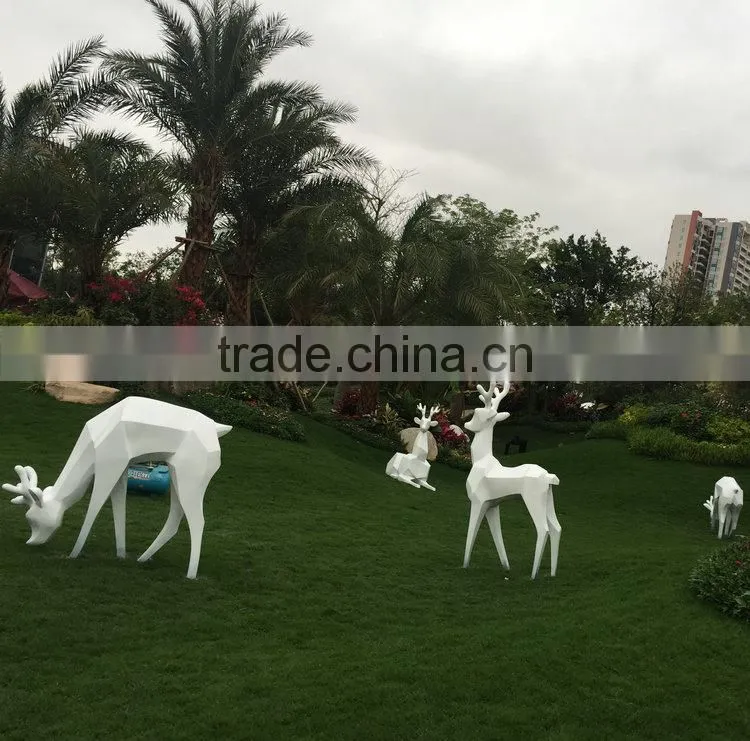 FRP garden reindeer sculpture