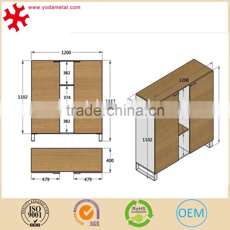 Wooden Office File Cabinet with Door