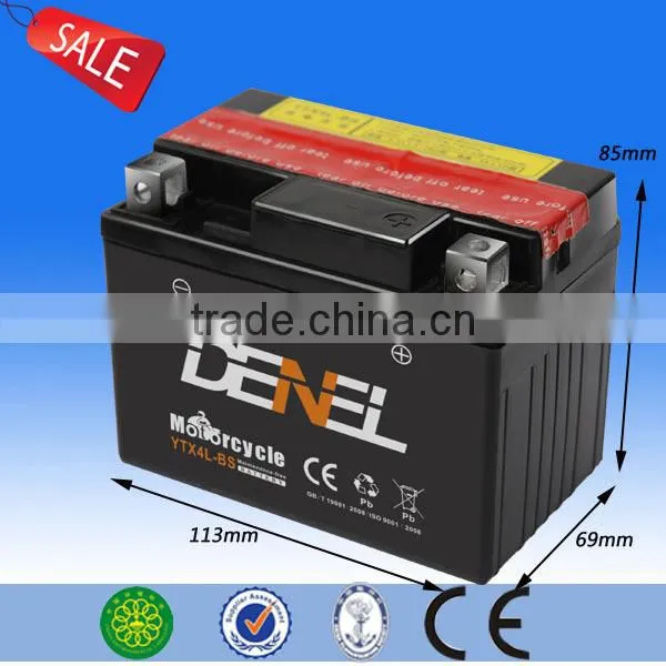 2014 New Smart Popular Electric Motorcycle Sealed Maintenance Free Motorcycle Battery motorcycle battery factory