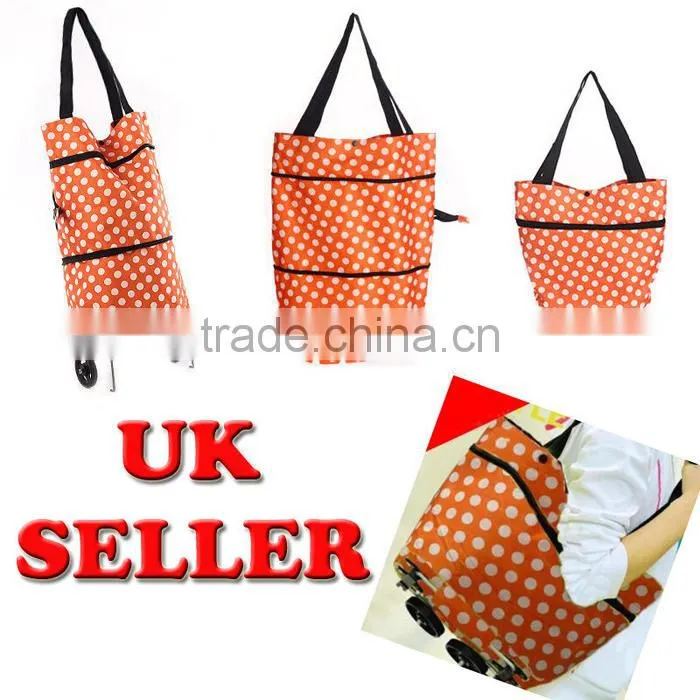 Brand New Large Size Folding shopping trolley bag with 2 wheels