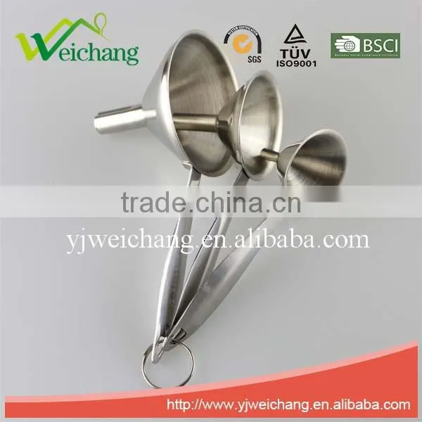WCTS788 Hot sale Kitchenware tool oil filling funnel stainless steel funnel easy tools high quality