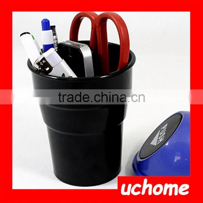 UCHOME Promotional NEW Wholesale Round Plastic Desktop/Car Mini Trash