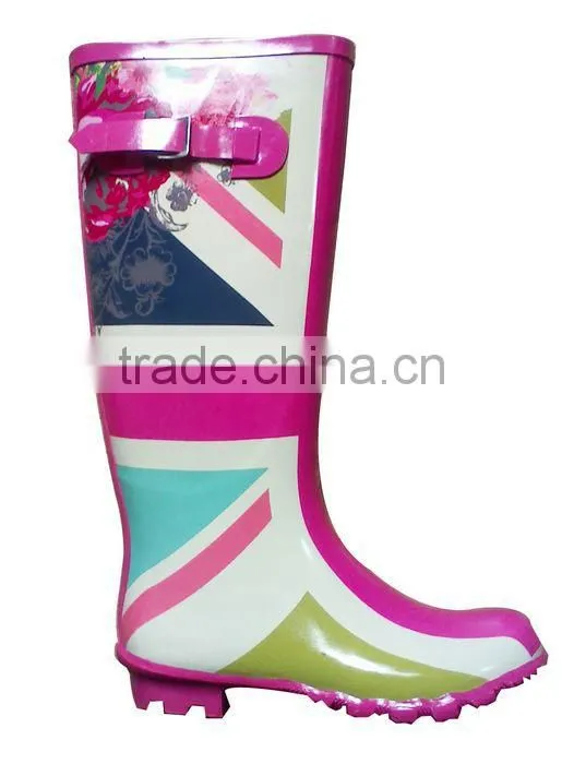 high heels women rubber rain boots