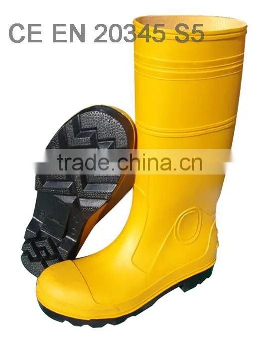 pvc heavy duty safety working boots with CE certificate