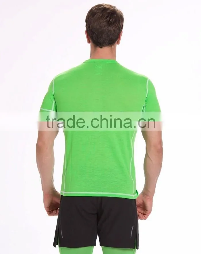 Custom made dri fit gym mans running t-shirts