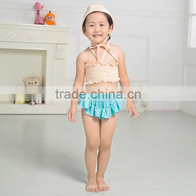 2017 Boutique summer baby swimming wear fashion beach clothing set baby bikini children swimwear