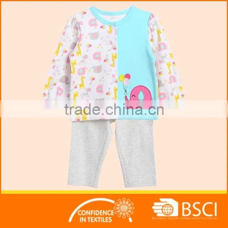 Cartoon Printed Boutique Cotton Baby Clothing Set