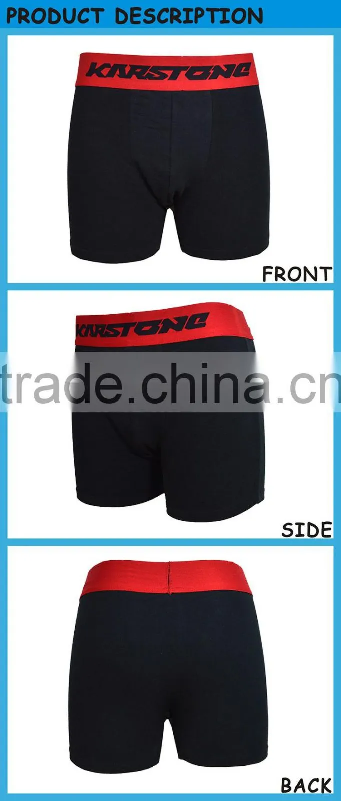 Wholesale New Design Men Cotton Lycra Sexy Boxers Shorts Men Boxers Briefs