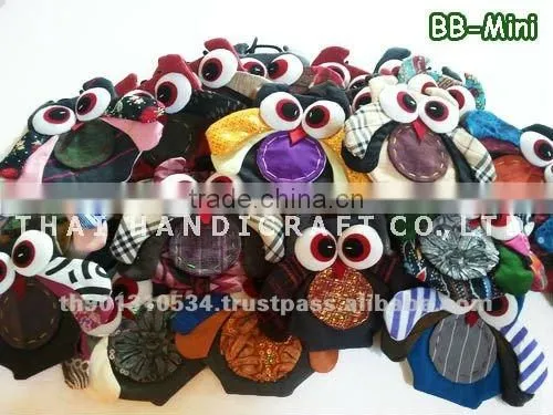 Hill Tribe Handmade shoulder bag Patchwork Fabric OWL mini bag