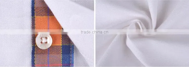 Latest shirts design for men button down black button plaids placket classical cuff dress shirt for young fashionable boy