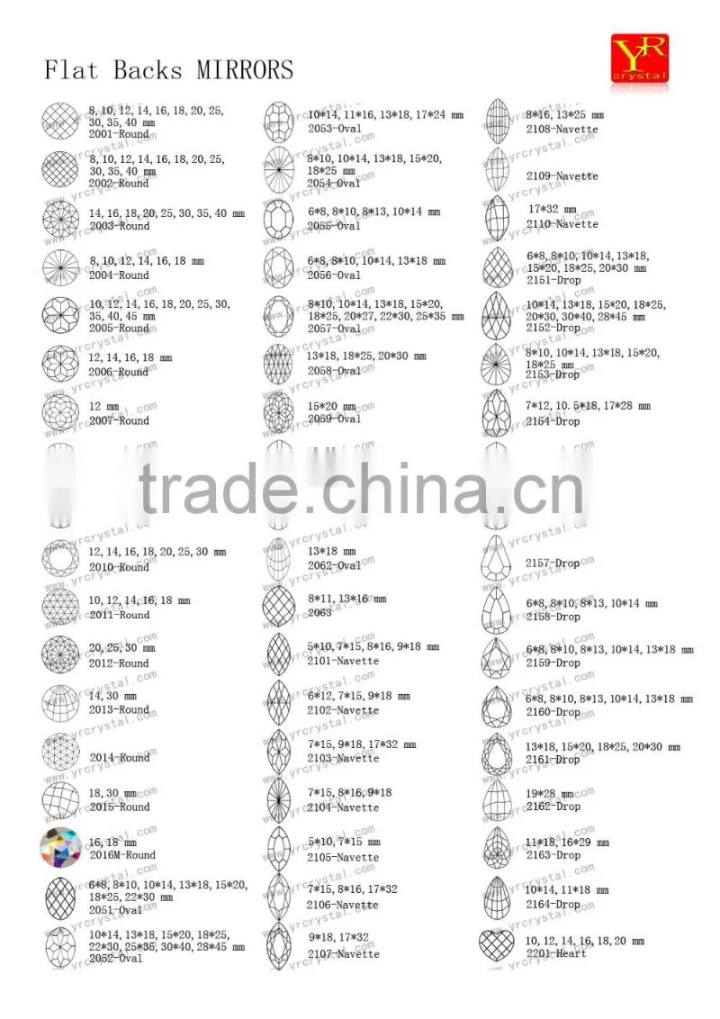 Flat back glass stones fancy glass crystal square stones