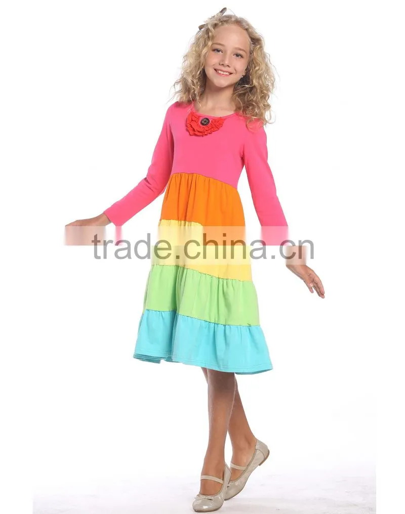 wholesale baby girl's cute collar cotton vintage dress