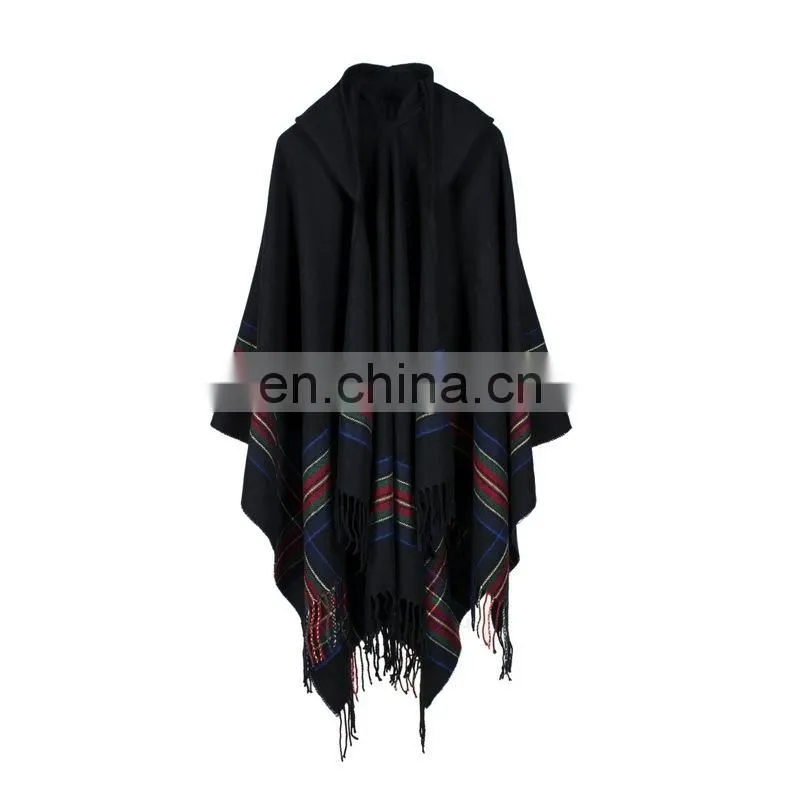 Color Cashmere Jacquard Shawl Scarf Fashion Cloak