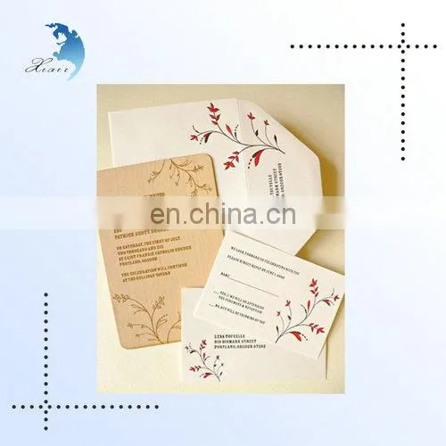 Wholesale Cheap Luxury Laser Wood Wedding Invitations Made in China