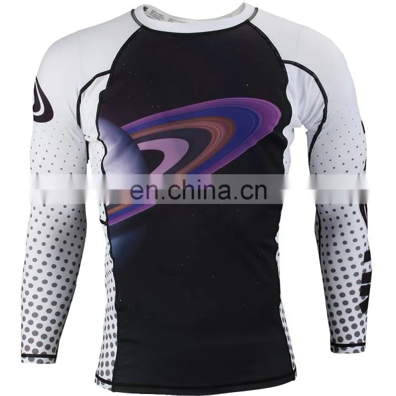 Sublimation blank mma rash guard paypal