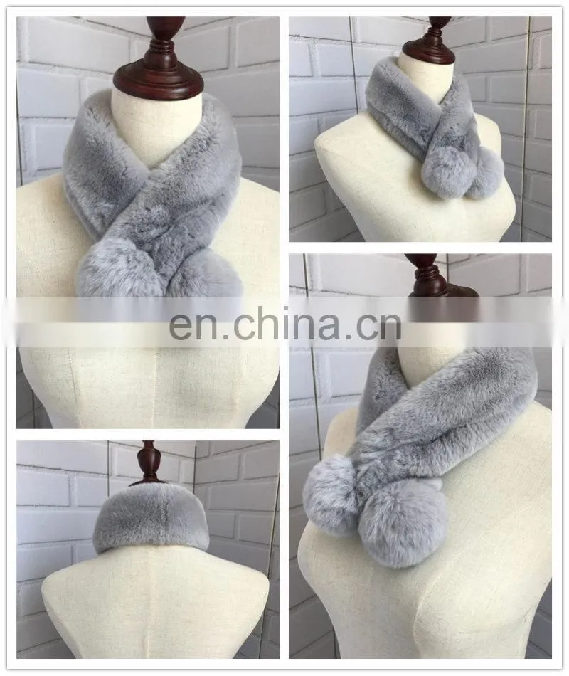 2016 Good Quality New Genuine Rabbit Fur Lady Scarf / Warm Winter Women Scarf