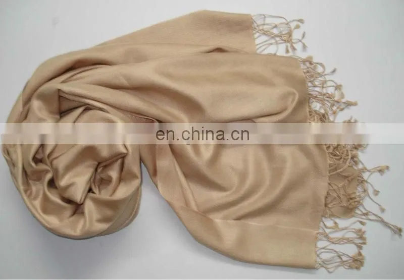 Plain Silk Pashmina Wool Shawls & Scarves